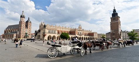 Kraków Main Square at dusk